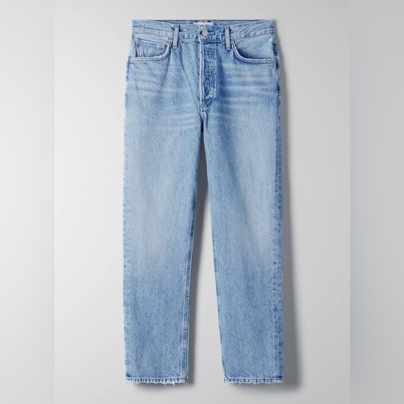 AGOLDE Riley High Rise Straight Crop in
Blur from Revolve - Picture 6 of 12